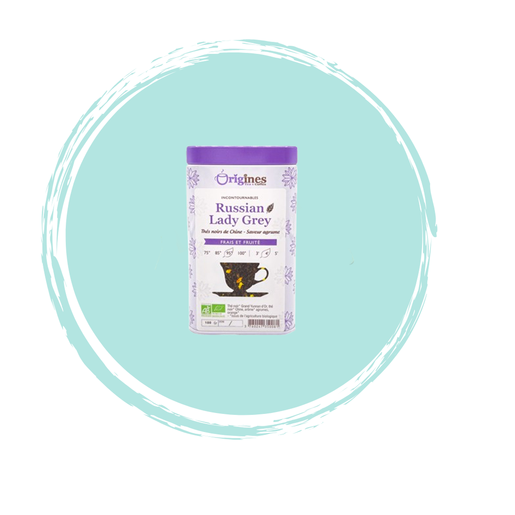 Russian Lady Grey - Thé noir Bio aux agrumes - Boîte Métal 100g